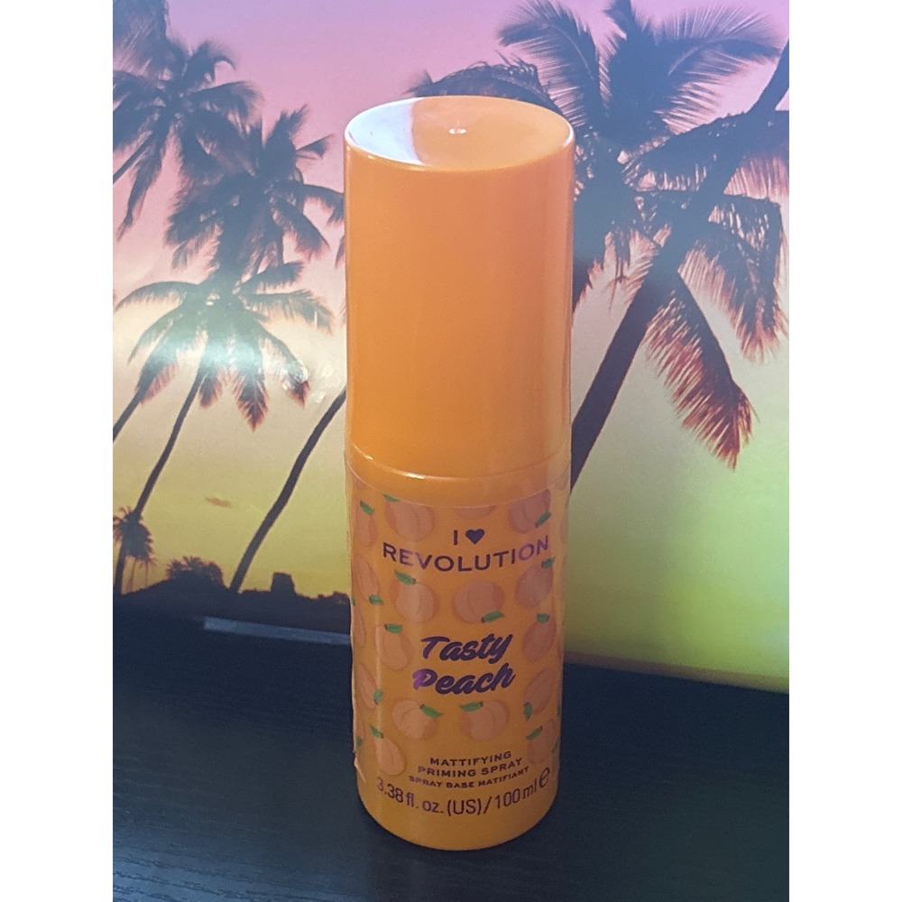 Revolution Tasty‎ Peach Mattifying Priming Spray 3.38 fl oz New